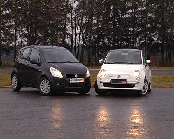 Fiat 500 против практичного Suzuki Splash