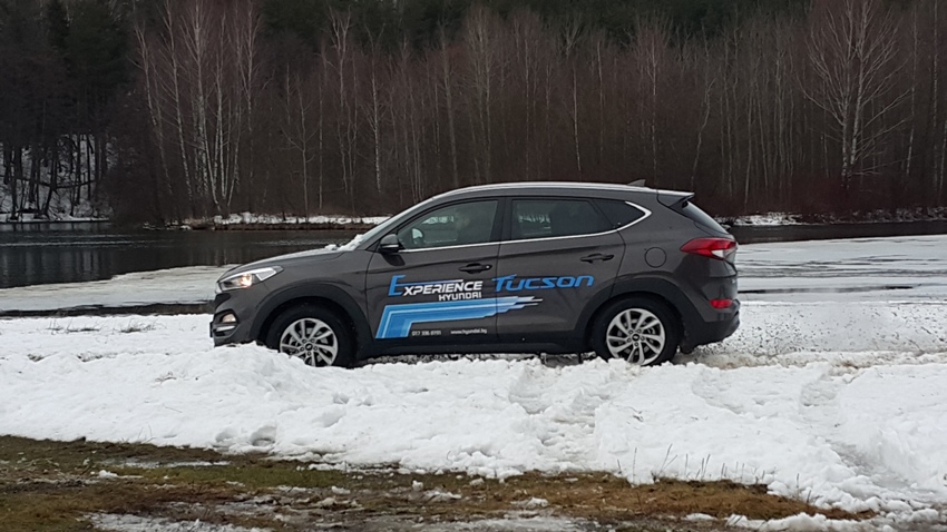 Hyundai Tucson 2015 снежно-водный тест