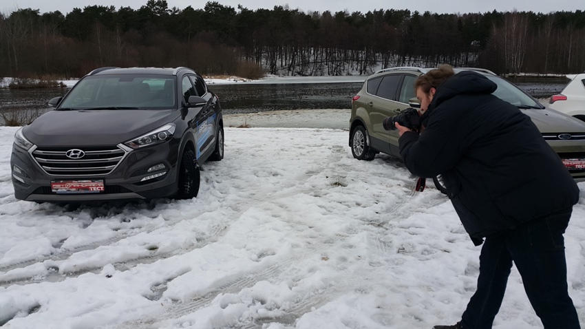 Hyundai Tucson 2015 снежно-водный тест
