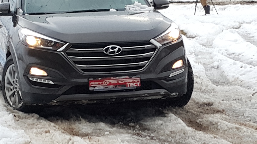 Hyundai Tucson 2015 снежно-водный тест